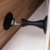 Magnetic Silicone Door Stopper – Strong Holder for Bottom of Door Black
