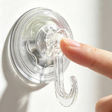 4Pcs Suction Cup Hooks Drill Free for Windows Glass Bathroom