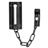2 PCS Door Chain Lock Security Door Chain for Inside Door with 12 Screws Black