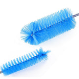 2 Pcs Flexible Drain Brush Set Double Ended Long Hose Pipe Cleaner for Refrigerator Defrost Blue