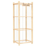 Stuffed Animal Storage Organizer Wooden Cute Zoo Toy Holder for Bedrooms Playrooms