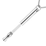 Mint Breathing Necklace with Fidget Ring for Mindful Breathing Silver