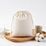 10 PCS Cotton Linen Drawstring Storage and Gift Bags in 2 Sizes