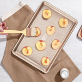 3 PCS Nonstick Carbon Steel Baking Pan Set in Champagne Gold