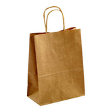 100 PCS Brown Kraft Paper Gift Shopping Bags with Handles for DIY