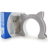 White Cat Ear Pet Door Frame for Interior Doors Cute and Easy Indoor Access