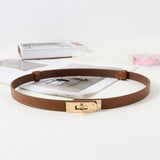 Skinny Belts for Women – PU Leather Adjustable Waist Belt for Dresses Pants & Jeans