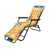 Patio Lounge Chair Cushion Floral Printed Lounger Cushions with Ties for Indoor Outdoor Yellow