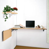 2Pcs 90 Degree Folding Shelf Brackets Shelf White