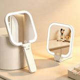 Touch Control 3-Color Lighting Makeup Mirror Portable Folding Vanity Mirror with Stepless Dimming