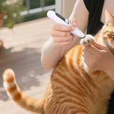 Pet Hair Trimmer Electric Clipper Rechargeable with LED Light for Pets White
