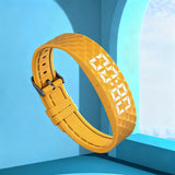 Silent Vibrating Alarm Wristband Smart Wake Up Bracelet with Activity Tracker Yellow