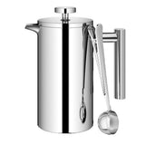 French Press Surgical Stainless Steel  304 Stainless Steel Double-Wall Insulated for Camping and Home