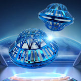 Flying Orb LED Hover Ball Toy – Galaxy Boomerang Spinner with Lights Blue
