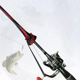 2Pcs Fishing Rod Socks with Elastic Strap Fishing Rod Sleeve - Red