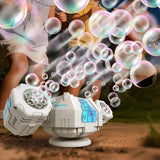 RGB LED Bubble Machine Rechargeable for Party Wedding Event Use White
