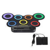 Electric Portable Roll-Up Drum Toy Set with Sticks Practice Pad Mixed Colors