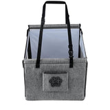 Foldable Pet Auto Seat  Pad Water-resistant for Small Medium Dogs Gray