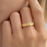 3 PCS Stainless Steel 360 Degree Spinner Ring Set Gold Silver Rainbow