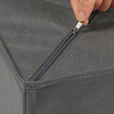 6 Piece Foldable Drawer Bins Nonwoven Organizer 3 Sizes with Zippers Gray