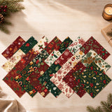 20PCS Christmas Precut Cotton Polyester Fabric Squares for Quilting Sewing Crafts