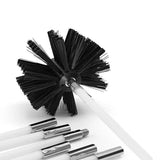 Chimney Cleaning Brush Kit for Fireplace & Flue with Extendable Rods Style 1