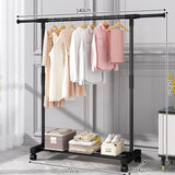 Clothing Rack Rolling Garment Rack Sturdy Portable Wardrobe Rack for Hanging Clothes