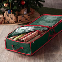 Christmas Storage Bag Xmas Wrapping Paper Storage Container Under Bed Organizer Bag Green