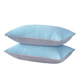 2 PCS 48x74cm Textured Cooling Polyester Pillowcases Blue