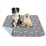 Washable Waterproof Puppy Training Pads – Quick-Absorb Reusable Dog Pee Mat Grey