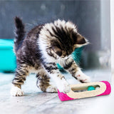 Pet Cat Kitten Kitty Rolling Sisal Scratching Post with 3 Trapped Ball Toys