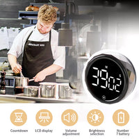 Digital Display Kitchen Timer Countdown Countup Cooking Alarm Rose Gold