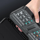 Ratchet Screwdriver Set with S2 Steel Bits and Portable Hard Case Style 1