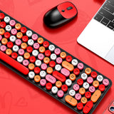 2.4GHz  Wireless Keyboard and Mouse Combo Cute Pink