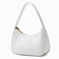 Women Shoulder Bag Elegant Feminine Mini Handbags with Zipper Closure White