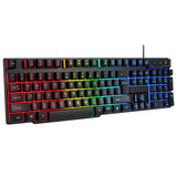 Gaming Keyboard and Mouse Set for PC Laptop Rainbow with RGB Backlight USB