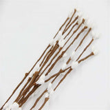 100 PCS Artificial Pussy Willow Branches Realistic Artificial Willow Stems For Party Home Wedding Deco White