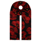 Polyester Scarf Shawl Vintage Floral for Travel and Sun Cover Style 1