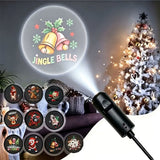 USB Powered Christmas Projector Light Moving Holiday Scene Projector with 4/10 Slides for Indoor Christmas Decorations