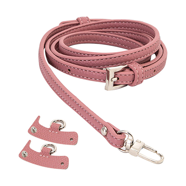 PU Leather Shoulder Strap for Crossbody Bags Genuine Leather Hang Buckle for Longchamp Mini Bag Pink
