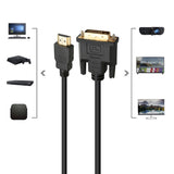 HDMI to DVI Cable Male DVI-D for HDTV PS3 PS4 Switch 360 TV