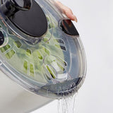 5L Stainless Steel Salad Spinner Vegetable & Fruit Washer with Drain