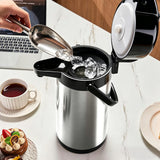 3L Stainless Steel Vacuum Insulated Water Dispenser Coffee Carafe for Hot Drinks Tea Liquid Silver
