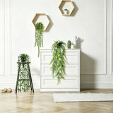 4 PCS Fake Plants Hanging Artificial Hanging Plants for Wall Room Balcony Office
