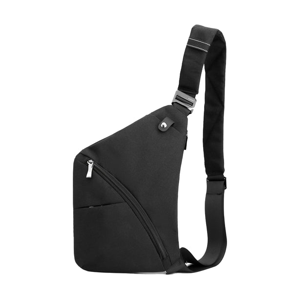 Anti-Theft Travel Right Chest Pack Crossbody Bag Sling Bag for Bicycle Sport Black