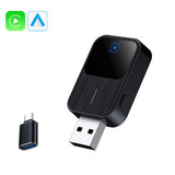 2 in 1 Wireless CarPlay Adapter USB Plug and Play Android Auto Car Dongle Black