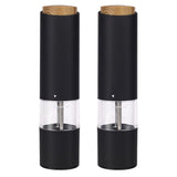 2PCS Electric Pepper Grinders – LED Light & Adjustable Coarseness