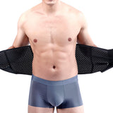 Waist Trainer for Men Waist Trimmer Tummy Shapewear Girdle with Back Support Black