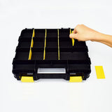 34 Compartment Double Sided Storage Box for Screws Nuts Parts Yellow