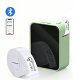 Portable Bluetooth Thermal Label Printer Inkless Sticker Printer for Home Office Green